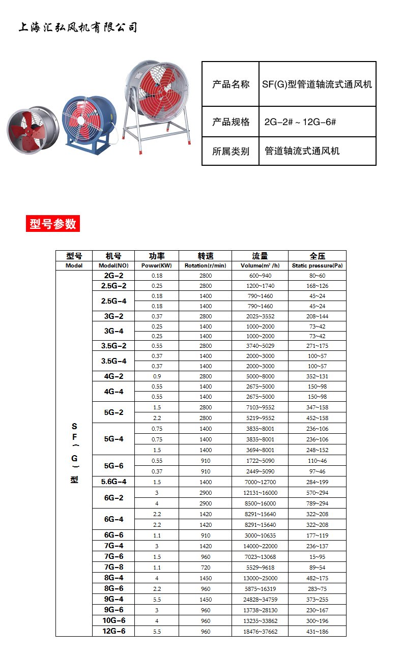 SF(G)管道軸流式風（fēng）機（jī）